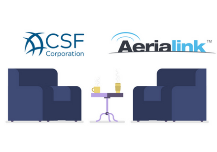CSF Corporation and Aerialink coach graphic