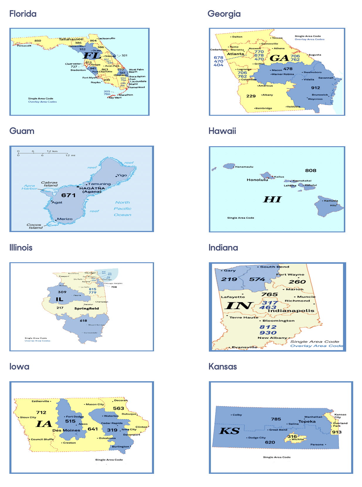 all of the states affected by this dialing change.  